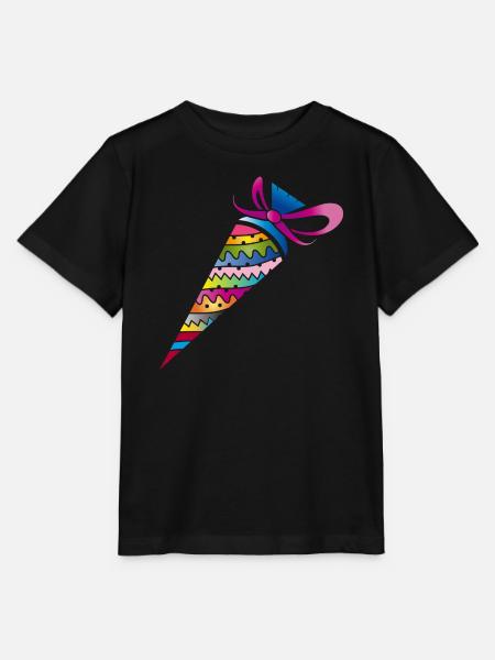 kunterbunte gemusterte Schultüte zur Einschulung - Stanley/Stella Kinder T-Shirt MINI CREATOR - Schwarz