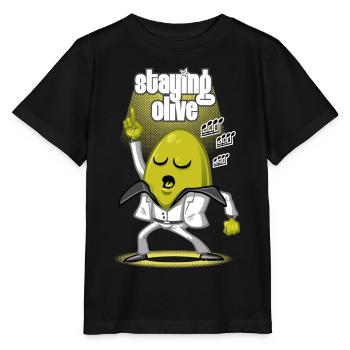 Rester olive - T-shirt bio MINI CREATOR Stanley/Stella Enfant - noir - Devant - Mikhail (115cm)