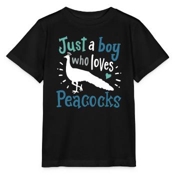 Peacocks birds peacock peacock lovers - Stanley/Stella MINI CREATOR Kids’ T-Shirt - black - Front - Mikhail (115cm)