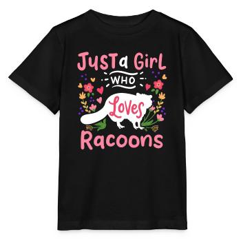 Ratons laveurs Amoureux des ratons laveurs - T-shirt bio MINI CREATOR Stanley/Stella Enfant - noir - Devant - Mikhail (115cm)