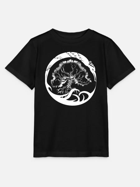 Kreisbaum Yin-Yang Silhouette - Stanley/Stella Kinder T-Shirt MINI CREATOR  - Schwarz