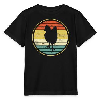 Chicken chickens - Stanley/Stella MINI CREATOR Kids’ T-Shirt - black - Front - Mikhail (115cm)