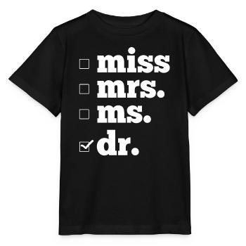 Doktor Doktortitel Promotion - Stanley/Stella Kinder T-Shirt MINI CREATOR  - Schwarz - Vorne - Mikhail (115cm)