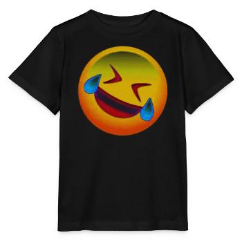 Laughing face - Stanley/Stella MINI CREATOR Kids’ T-Shirt - black - Front - Mikhail (115cm)