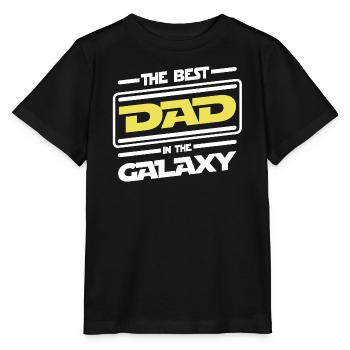 The best Dad in the galaxy - Parody humor - Stanley/Stella MINI CREATOR Kids’ T-Shirt - black - Front - Mikhail (115cm)
