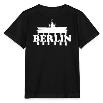 berlin tor brandenburg city city city logo icon - Stanley/Stella MINI CREATOR Kids’ T-Shirt - black - Front - Mikhail (115cm)