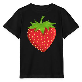 Erdbeere Obst - Stanley/Stella Kinder T-Shirt MINI CREATOR  - Schwarz - Vorne - Mikhail (115cm)