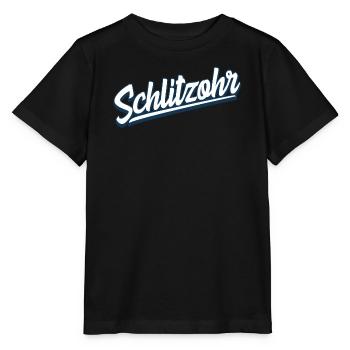 Schlitzohr - Schweizerdeutsch - Mundart - Dialekt - Stanley/Stella Kinder T-Shirt MINI CREATOR  - Schwarz - Vorne - Mikhail (115cm)