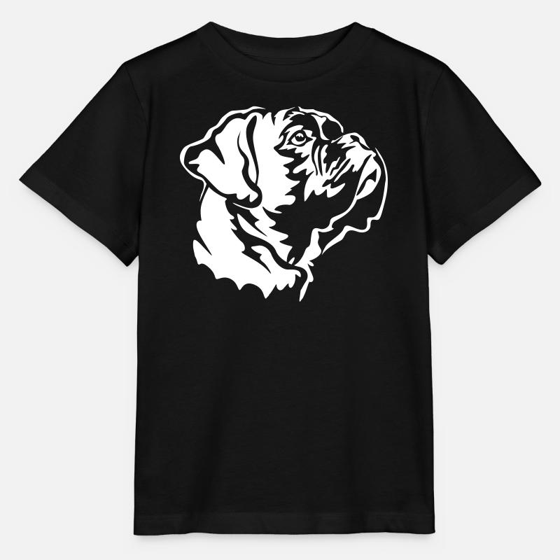 Boxer Kopf "Black Editon" - Stanley/Stella Kinder T-Shirt MINI CREATOR  - Schwarz