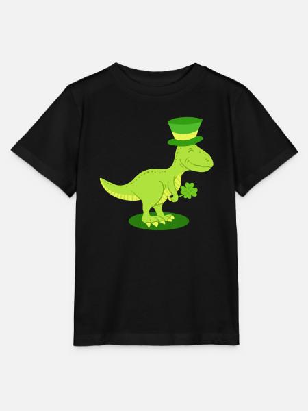 St. Patrick's Day Dinosaurier Irisch - Stanley/Stella Kinder T-Shirt MINI CREATOR  - Schwarz