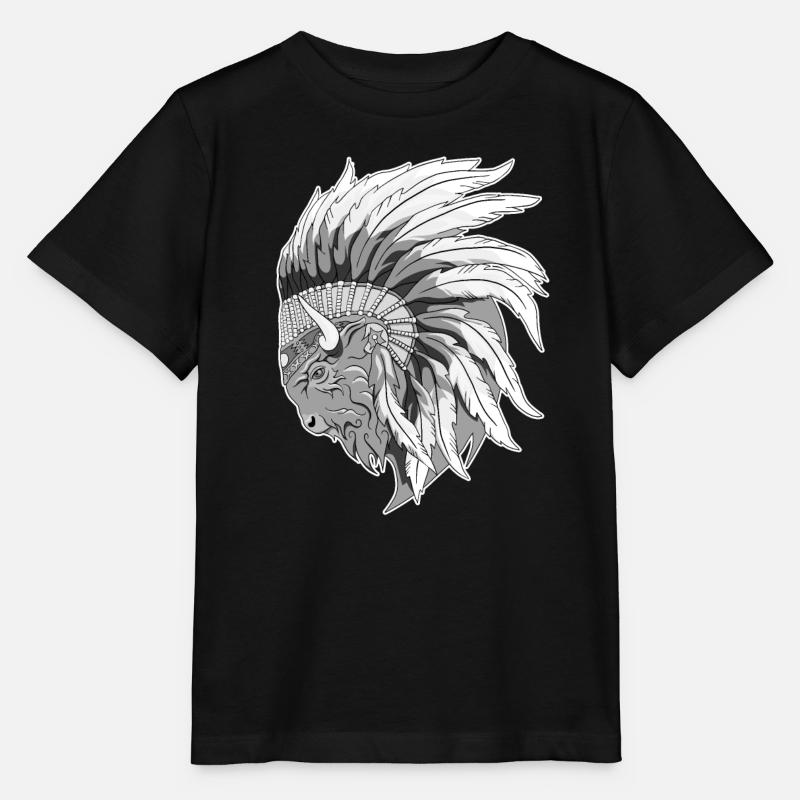 Tête de Bison - T-shirt bio MINI CREATOR Stanley/Stella Enfant - noir