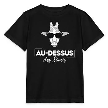 Au dessus des soucis - T-shirt bio MINI CREATOR Stanley/Stella Enfant - noir - Devant - Mikhail (115cm)
