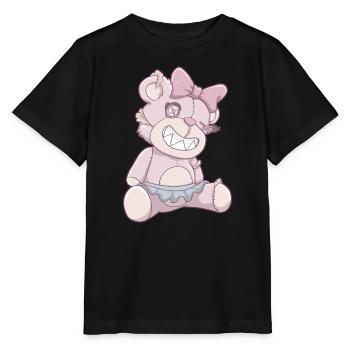 Pastell Gothic Bär - Stanley/Stella Kinder T-Shirt MINI CREATOR  - Schwarz - Vorne - Mikhail (115cm)