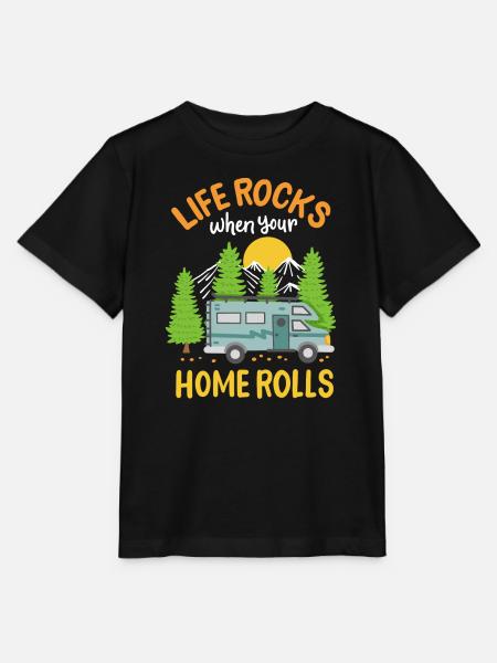 Wohnmobil Camping Camper - Stanley/Stella Kinder T-Shirt MINI CREATOR - Schwarz