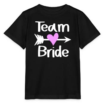 Team Braut - Stanley/Stella Kinder T-Shirt MINI CREATOR  - Schwarz - Vorne - Mikhail (115cm)