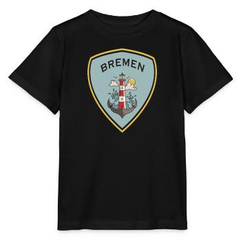 Crête du phare de Brême - T-shirt bio MINI CREATOR Stanley/Stella Enfant - noir - Devant - Mikhail (115cm)