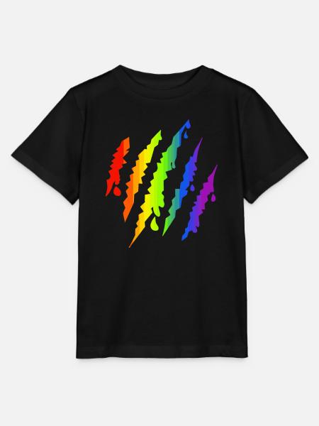 Pride LGBTQ Regenbogen Kratzspur - Stanley/Stella Kinder T-Shirt MINI CREATOR - Schwarz