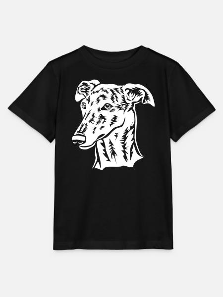 Galgo Kopf "Black Edition" - Stanley/Stella Kinder T-Shirt MINI CREATOR - Schwarz