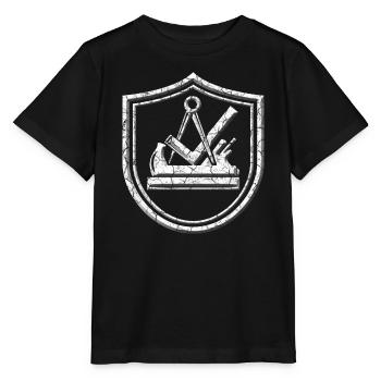 Menuisiers &menuisiers Armoiries de corporation en relief optique de pierre - T-shirt bio MINI CREATOR Stanley/Stella Enfant - noir - Devant - Mikhail (115cm)