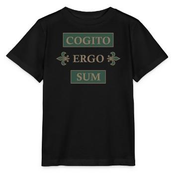 Cogito ergo sum - Stanley/Stella MINI CREATOR Kids’ T-Shirt - black - Front - Mikhail (115cm)