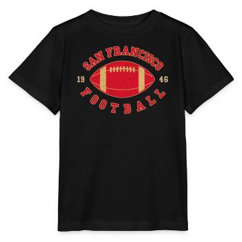 San Francisco Football Vintage Logo - Stanley/Stella Kinder T-Shirt MINI CREATOR  - Schwarz - Vorne - Mikhail (115cm)