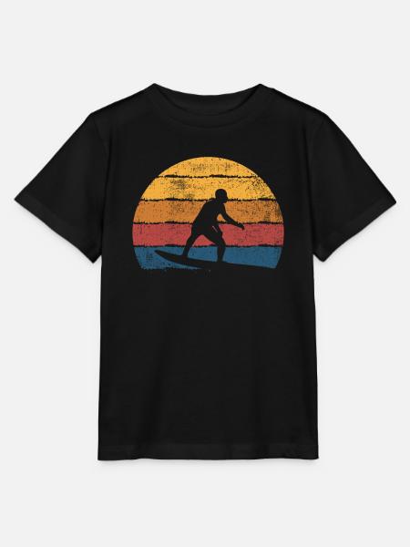 Surfer Surfen Surfboard - Stanley/Stella Kinder T-Shirt MINI CREATOR  - Schwarz