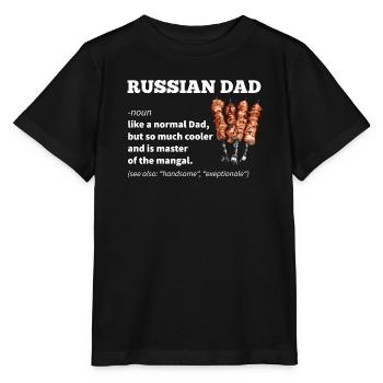Russischer Vater Geschenk - Stanley/Stella Kinder T-Shirt MINI CREATOR  - Schwarz - Vorne - Mikhail (115cm)