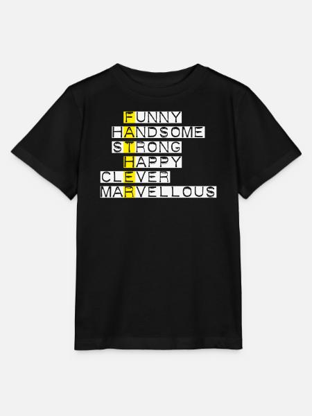 Helle Adjektive: Stark und glücklich - Stanley/Stella Kinder T-Shirt MINI CREATOR  - Schwarz