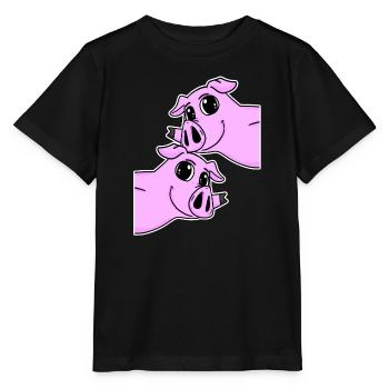 Cochons Cochons - T-shirt bio MINI CREATOR Stanley/Stella Enfant - noir - Devant - Mikhail (115cm)