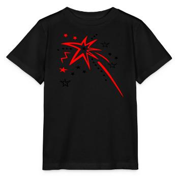 Stars, fireworks, shooting star - Stanley/Stella MINI CREATOR Kids’ T-Shirt - black - Front - Mikhail (115cm)