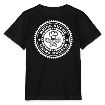 Meine Küche Meine Regeln - lustiger Koch Spruch - Stanley/Stella Kinder T-Shirt MINI CREATOR  - Schwarz - Vorne - Mikhail (115cm)