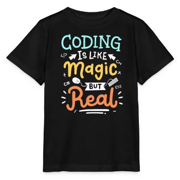 Codierung Programmierung - Stanley/Stella Kinder T-Shirt MINI CREATOR  - Schwarz - Vorne - Mikhail (115cm)