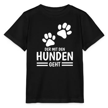 Hund und Herrchen Sprüche - Stanley/Stella Kinder T-Shirt MINI CREATOR  - Schwarz - Vorne - Mikhail (115cm)
