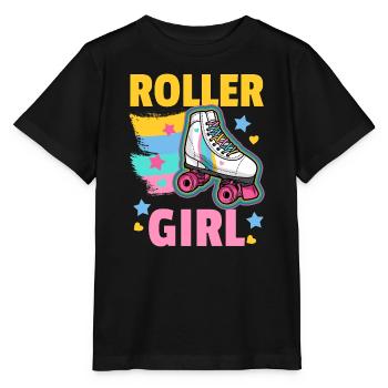 Rollschuhe Roller Girl - Stanley/Stella Kinder T-Shirt MINI CREATOR  - Schwarz - Vorne - Mikhail (115cm)