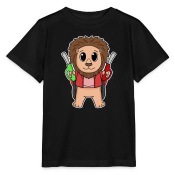 Préposé à la station-service Löwe - T-shirt bio MINI CREATOR Stanley/Stella Enfant - noir - Devant - Mikhail (115cm)