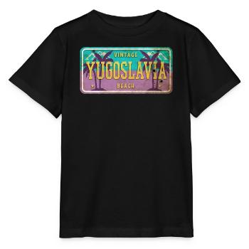 Signe vintage Yougoslavie - T-shirt bio MINI CREATOR Stanley/Stella Enfant - noir - Devant - Mikhail (115cm)