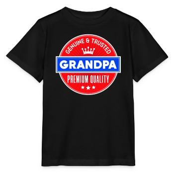 Grand-père Grand-père Déclaration Grand-père Tout le meilleur - T-shirt bio MINI CREATOR Stanley/Stella Enfant - noir - Devant - Mikhail (115cm)