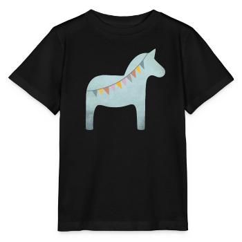 Dalapferd Wimpel Pastell Pferd skandinavisch Hygge - Stanley/Stella Kinder T-Shirt MINI CREATOR  - Schwarz - Vorne - Mikhail (115cm)