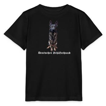 Deutscher Schäferhund Hundemotiv Hundefreunde - Stanley/Stella Kinder T-Shirt MINI CREATOR  - Schwarz - Vorne - Mikhail (115cm)