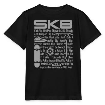 SK8 Schlittschuh - Stanley/Stella Kinder T-Shirt MINI CREATOR  - Schwarz - Vorne - Mikhail (115cm)
