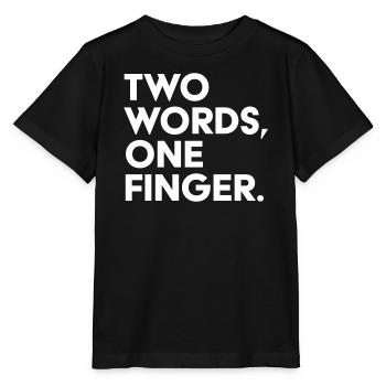 Deux mots un doigt - T-shirt bio MINI CREATOR Stanley/Stella Enfant - noir - Devant - Mikhail (115cm)