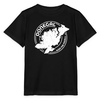 Comté de Donegal Irlande | Timbre de contour de carte - T-shirt bio MINI CREATOR Stanley/Stella Enfant - noir - Devant - Mikhail (115cm)