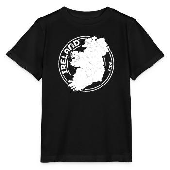 Irland | Irische Landkarte | Insel-Kontur Stempel - Stanley/Stella Kinder T-Shirt MINI CREATOR  - Schwarz - Vorne - Mikhail (115cm)