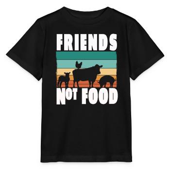 Vegan Vegetarisch Friends not Food Tierschutz - Stanley/Stella Kinder T-Shirt MINI CREATOR  - Schwarz - Vorne - Mikhail (115cm)