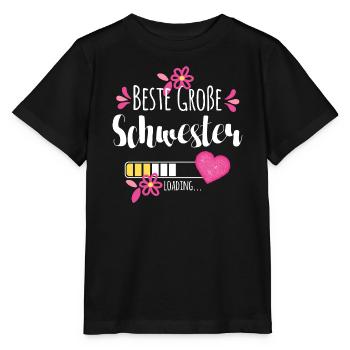 Beste Große Schwester Loading - Stanley/Stella Kinder T-Shirt MINI CREATOR  - Schwarz - Vorne - Mikhail (115cm)