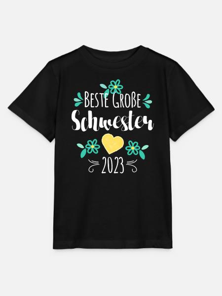 Beste Große Schwester 2023 - Stanley/Stella Kinder T-Shirt MINI CREATOR  - Schwarz
