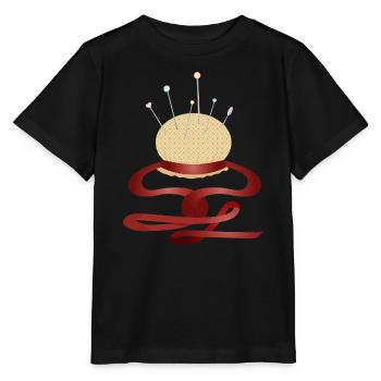 nostalgisches Nadelkissen mit Stecknadeln - Stanley/Stella Kinder T-Shirt MINI CREATOR  - Schwarz - Vorne - Mikhail (115cm)