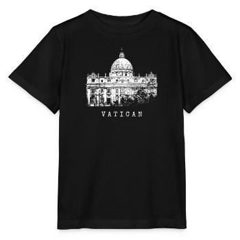 Vatican Basilique Saint-Pierre Vintage Cité du Vatican Vatican Rome - T-shirt bio MINI CREATOR Stanley/Stella Enfant - noir - Devant - Mikhail (115cm)