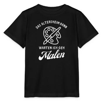 Alterheim Malen Spruch - Stanley/Stella Kinder T-Shirt MINI CREATOR  - Schwarz - Vorne - Mikhail (115cm)