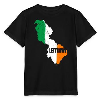 Leitrim Ireland Flag | County Outline Map - Stanley/Stella MINI CREATOR Kids’ T-Shirt - black - Front - Mikhail (115cm)